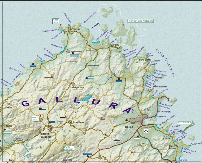 Karte derGallura